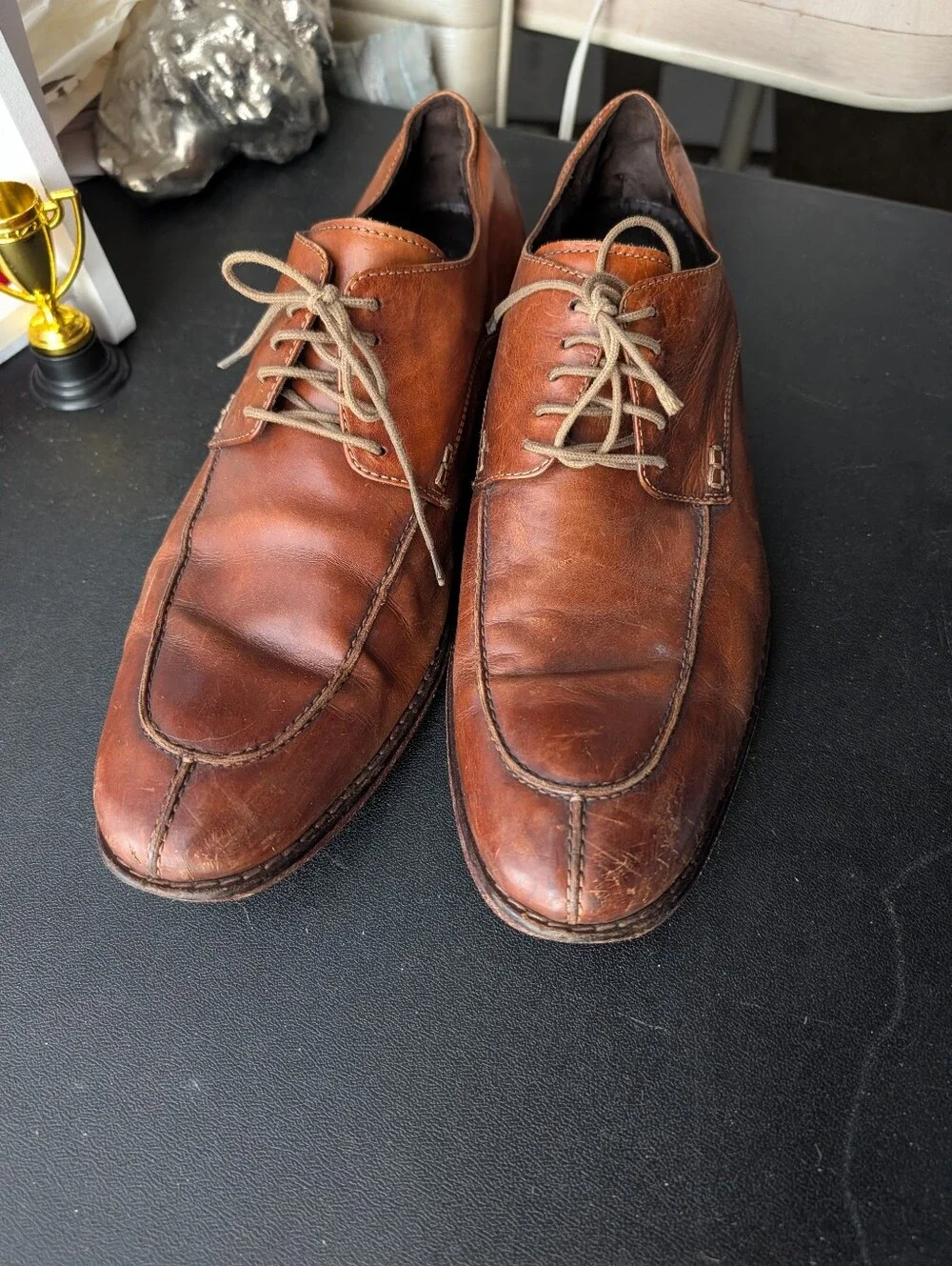 Cole Haan Men's Cognac Brown Leather Oxfords